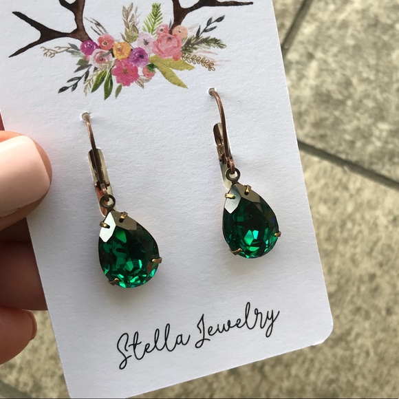 Jewelry - Emerald Swarovski earrings